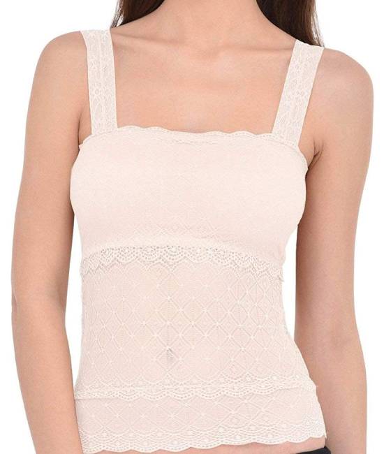 Women’s/Girl’s Lightly Padded Net/Lace Bralette Bra Crop top Camisole with Removable Pads