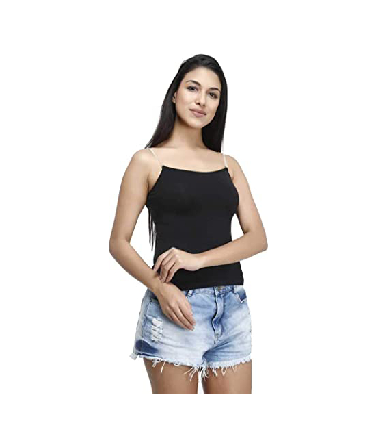 Women’s Padded Cotton Adjustable Camisole With Built-in Shelf Bra
