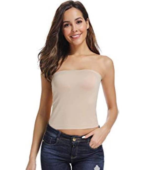 Women’s Seamless Strapless Crop Top Tube Top Inner Camisole