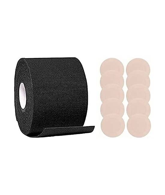 Women’s Stick-on Bra Strapless Push Up/Breast Lift Adhesive Tape for A-E Cup Size With 5 Pair Nipple Cover Pasties