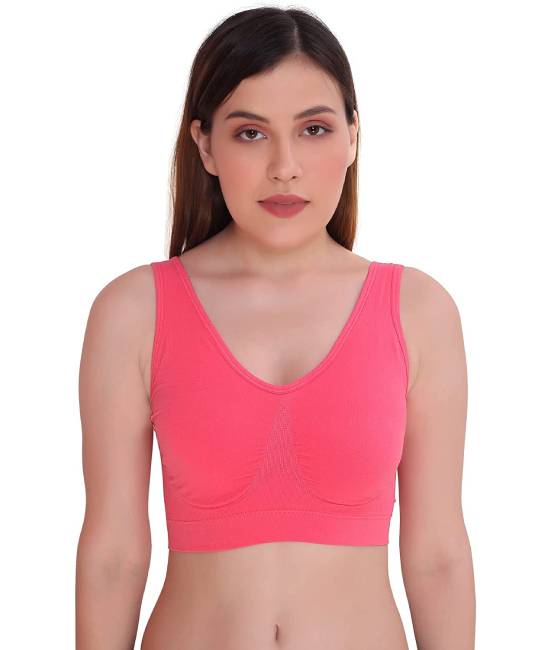 Glamroot Women’s Seamless Padded Sports bra/Yoga Bra/Gym Bra With Removable cups
