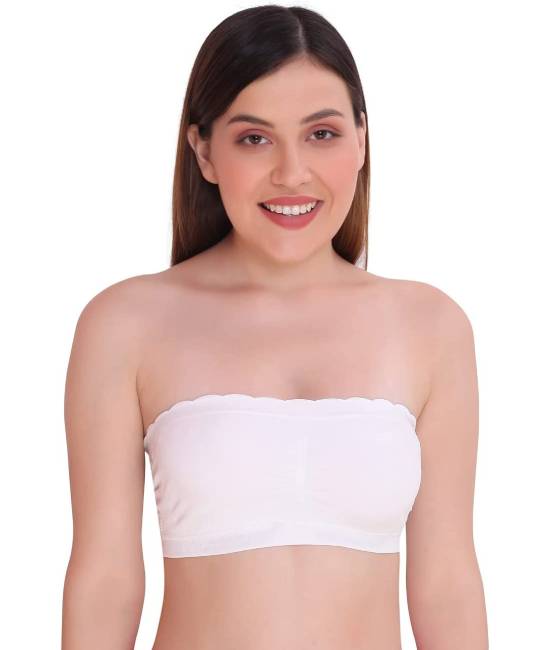 Women’s Padded Seamless Strapless Bandeau Tube Bra with Back Hook