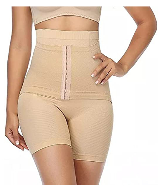 Women’s High Waist Thigh Slimmer Butt Lifter Tummy Control Shapewear With Belt for Postpartum Recovery