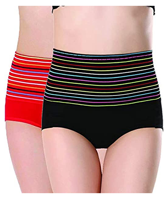 Women’s Cotton High Waist Panty/Tummy Control Panty (Pack of 2)
