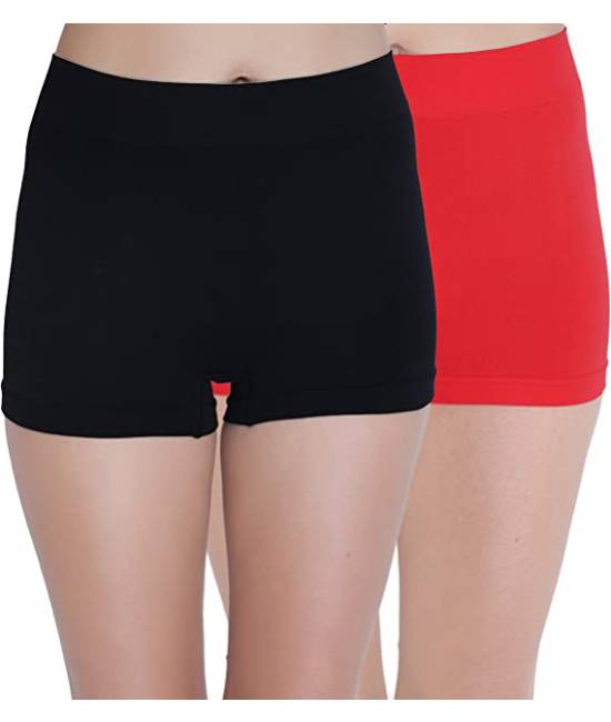 Women’s Spandex Seamless Boyshort Panty, Free Size (Pack Of 2)
