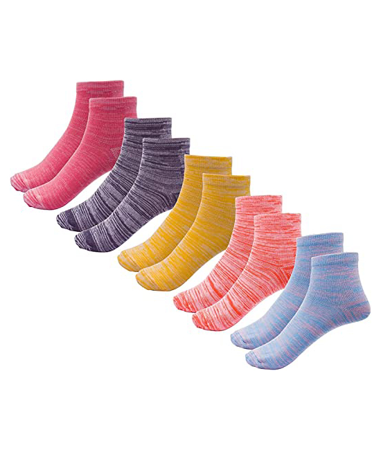 Women’s Cotton Spandex Ankle Socks for Sports/Running -Pack Of 3 Pairs