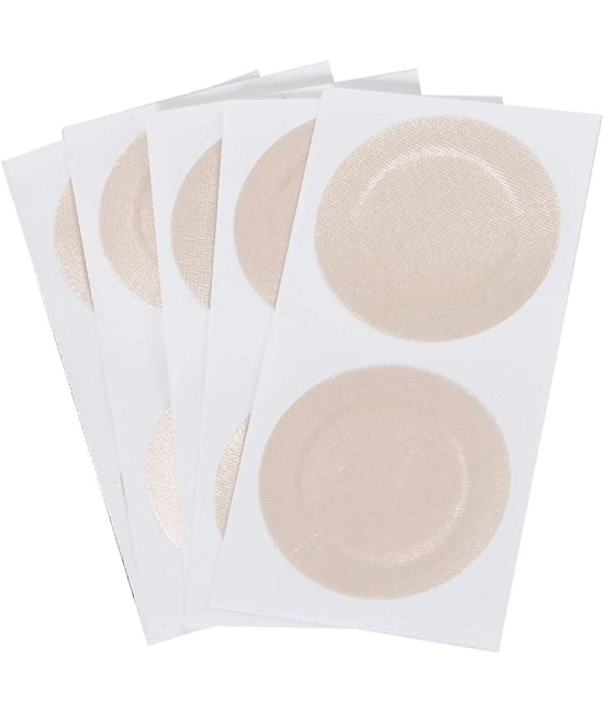 5 Pair Ultra Thin Disposable Nipple Pasties Cover/Bra Pad Patches/Self Adhesive Sticker Cotton Peel and Stick Bra Petals Cotton Peel and Stick Bra Petals (Beige Pack of 5)